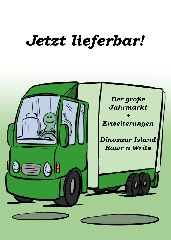 DER GROßE JAHRMARKT UND DINOSAUR ISLAND RAWR N WRITE SIND LIEFERBAR