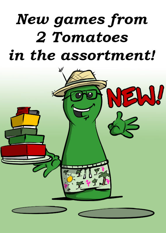 NEW GAMES FROM 2 TOMATOES IN THE ASSORTMENT