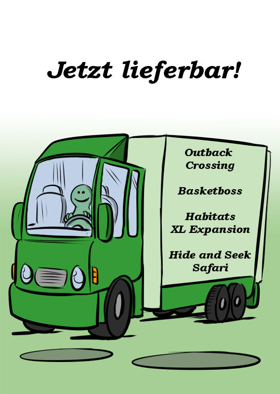 OUTBACK CROSSING, BASKETBOSS, HABITATS XL-EXPANSION UND HIDE AND SEEK SAFARI JETZT LIEFERBAR